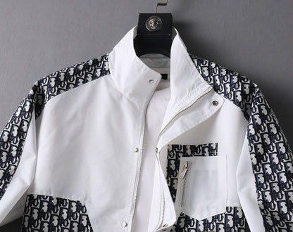 Mixed Print Cargo Pocket Jacket