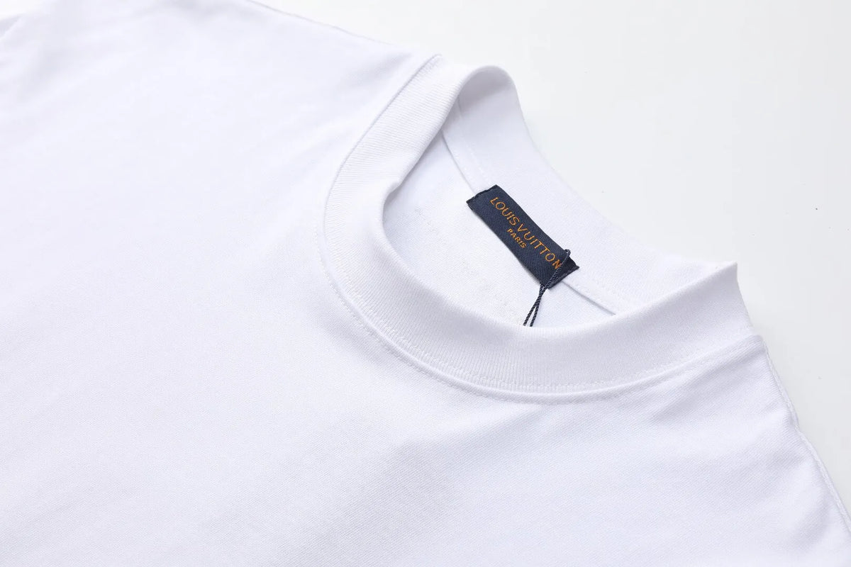 Chest Four-point Star Floral Print T-Shirt