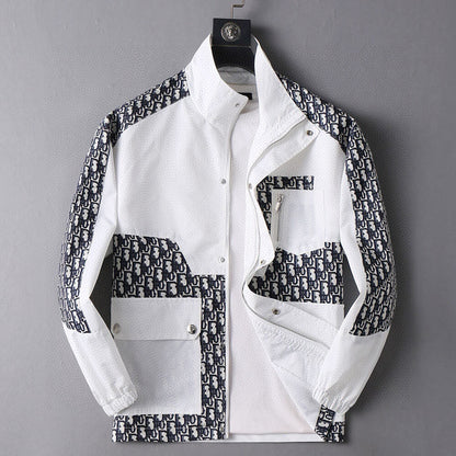 Mixed Print Cargo Pocket Jacket