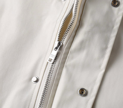 Contrast Panel Sporty Hooded Jacket