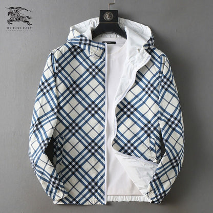 Reversible Plaid Hooded Jacket