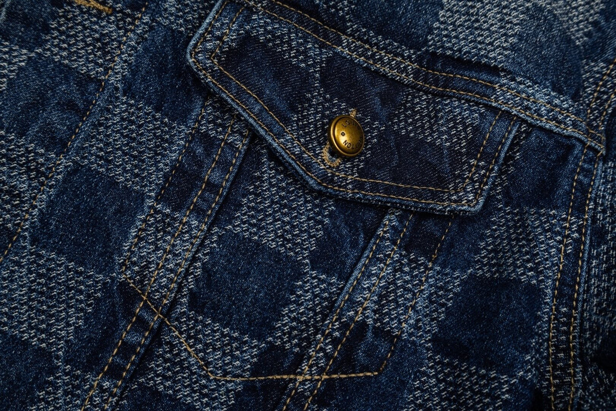 Checkerboard Skate Denim Jacket