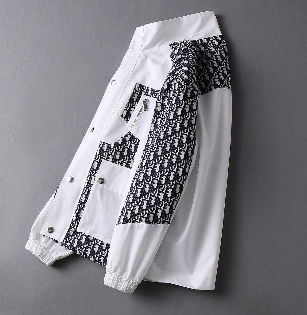 Mixed Print Cargo Pocket Jacket