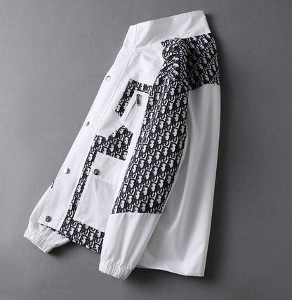 Mixed Print Cargo Pocket Jacket