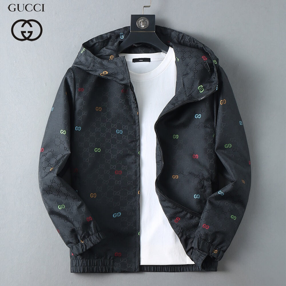 Multicolor Print Casual Hooded Jacket