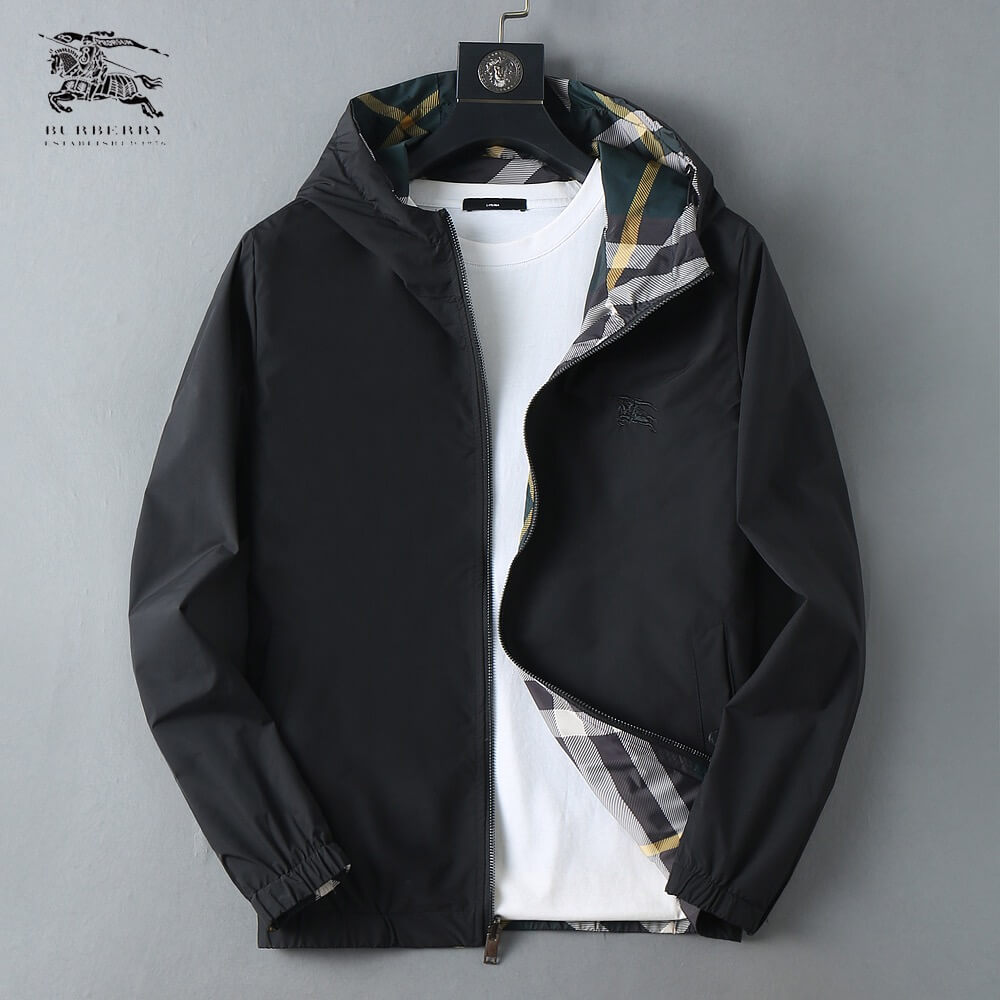 Plaid Lined Reversible Hooded Zip‑Up Jacket