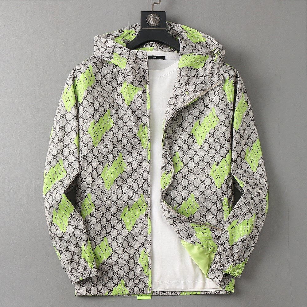 All‑Over Monogram Graffiti Hooded Jacket