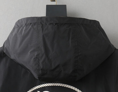 Circular Badge Hooded Jacket
