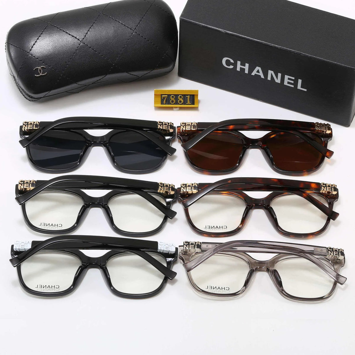 Double C Logo Square Round sunglasses