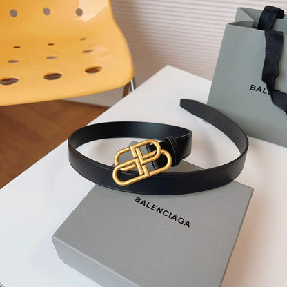 Fashionable Chic Double B Letter Buckle Belt