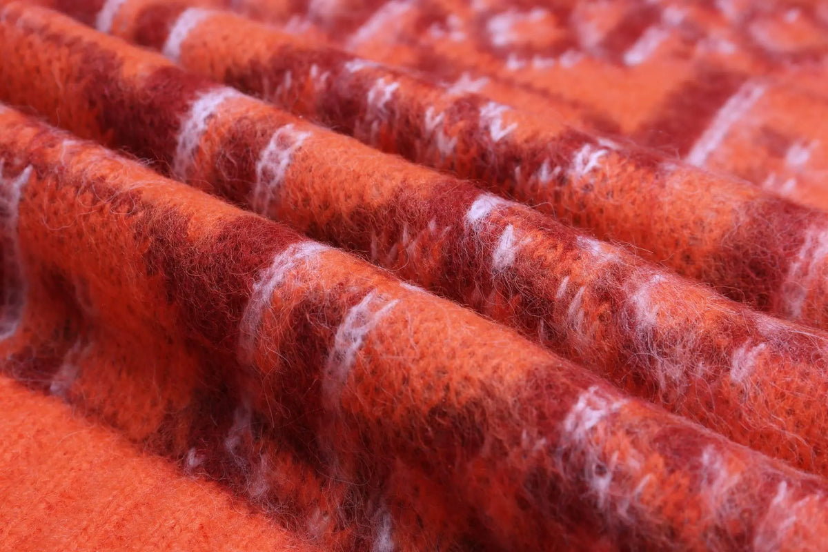 Orange All‑Over Logo Sweater Cardigan