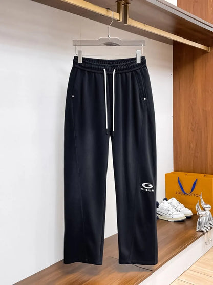 Side Circular Logo Embroidery Pants