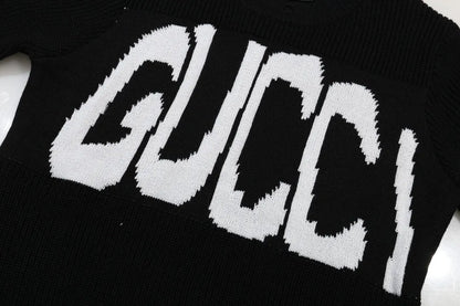 Distressed Logo Crewneck Sweater