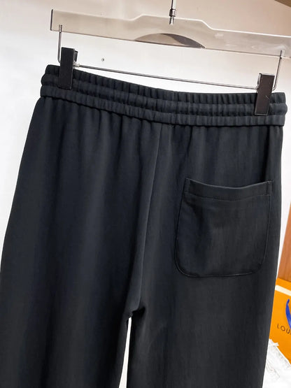 Circular Logo Patch Loose Straight‑leg sweatpants