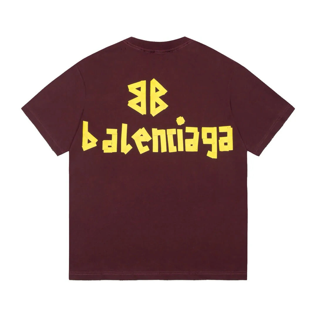 Raw-Edge Cuff Design T Shirt
