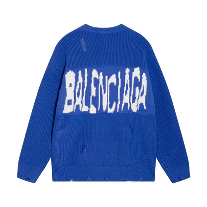 Distressed Logo Crewneck Sweater