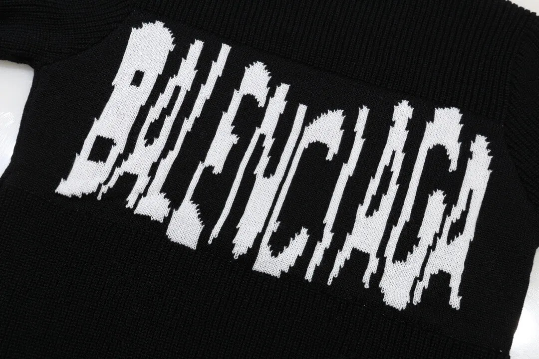 Distressed Logo Crewneck Sweater