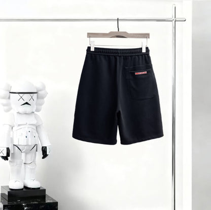 Metal‑Logo Casual Terry Short