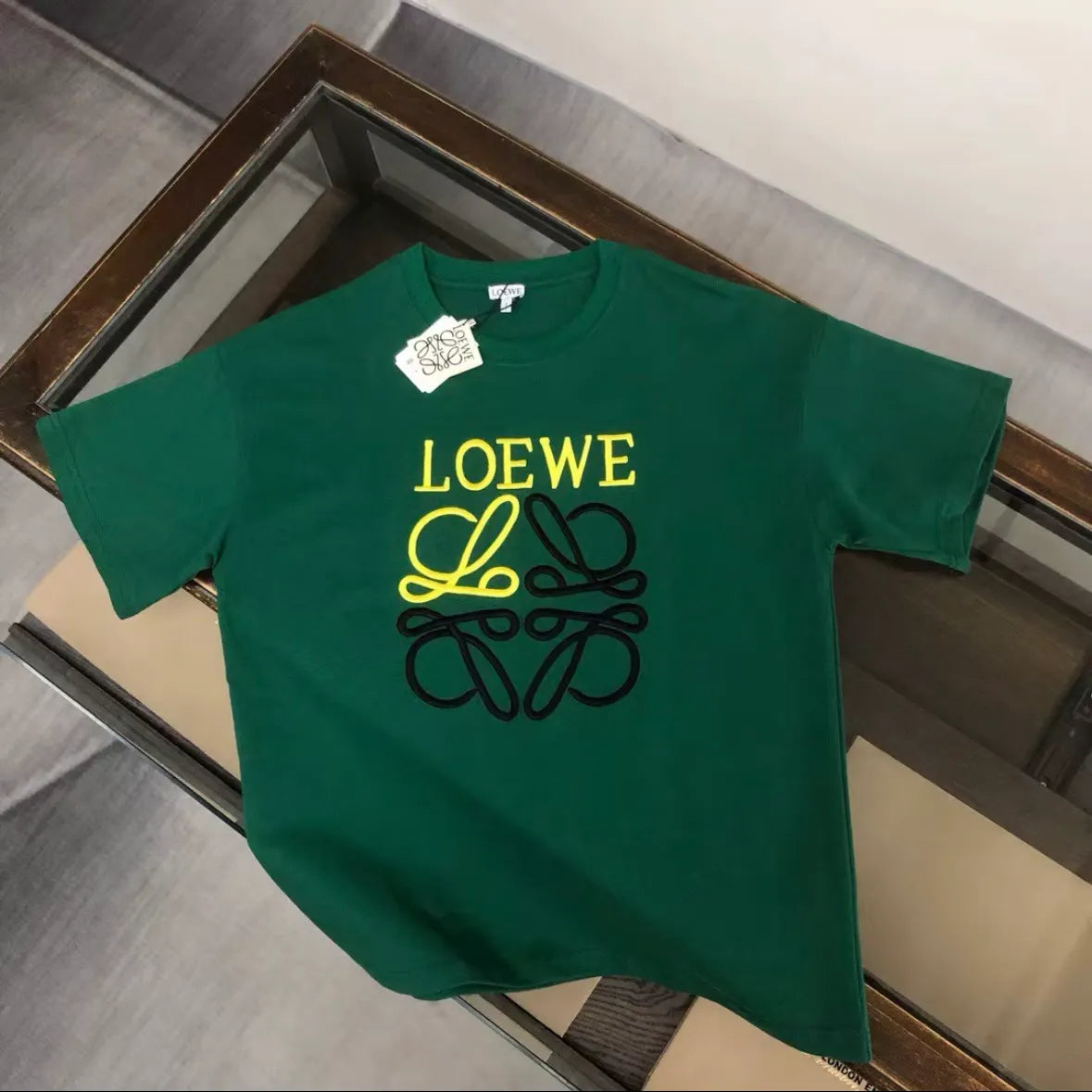 Color-block Logo Printed Pure Cotton Short Sleeve T-shirt