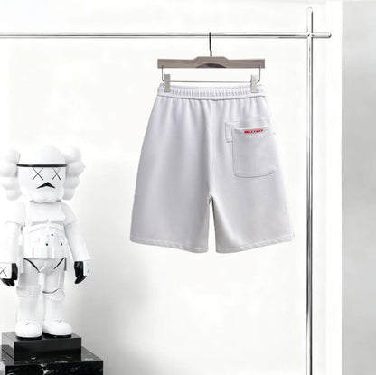Metal‑Logo Casual Terry Short