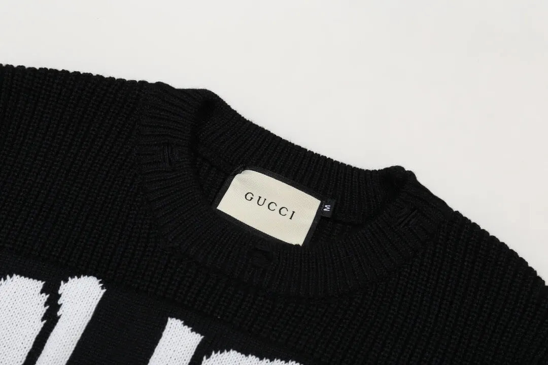 Distressed Logo Crewneck Sweater
