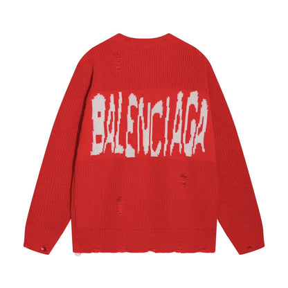 Distressed Logo Crewneck Sweater