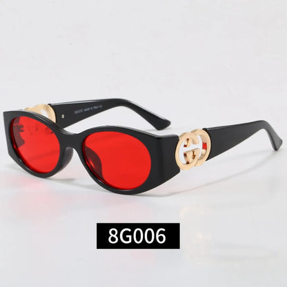 Oval Interlocking  Logo Sunglasses