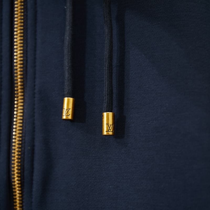 Embossed Zip Hoodie Jacket