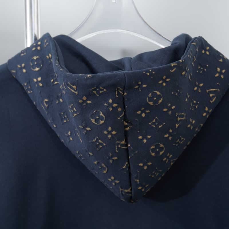 Embossed Zip Hoodie Jacket