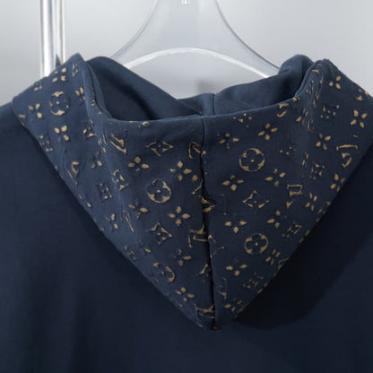 Embossed Zip Hoodie Jacket